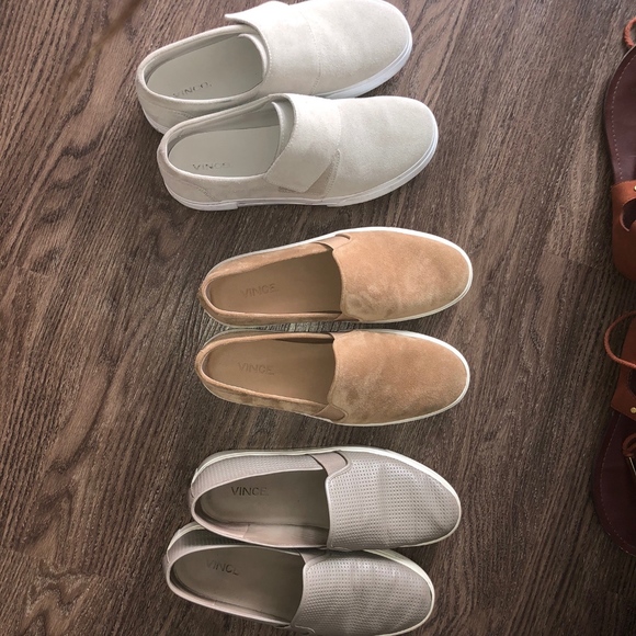 Vince Tan/Beige Suede Slip-On Sneakers - Picture 5 of 5